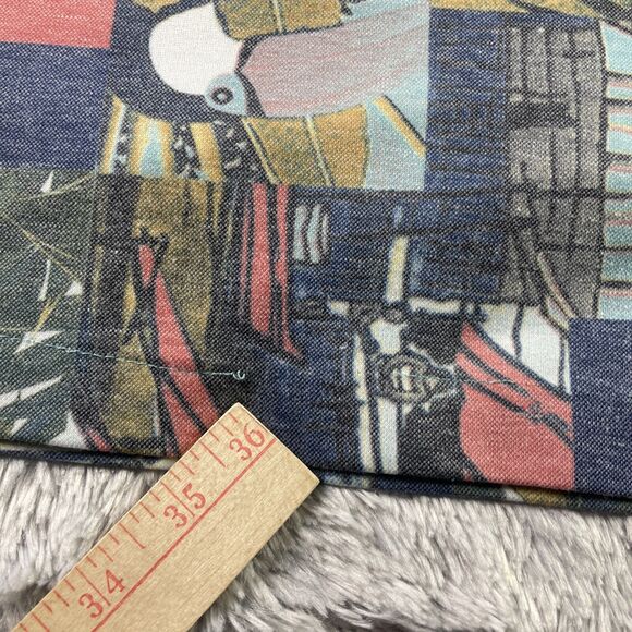 Vintage Allen Wah Polo Shirt Mens Large Red Blue Yellow Toucan All Over Print - Picture 7 of 10